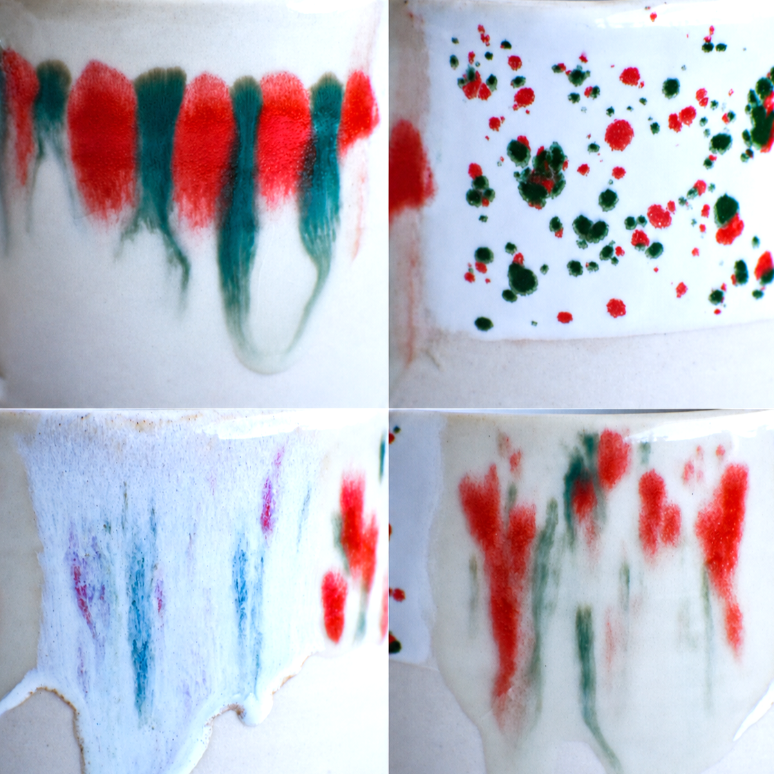 Four-technique glaze sampler